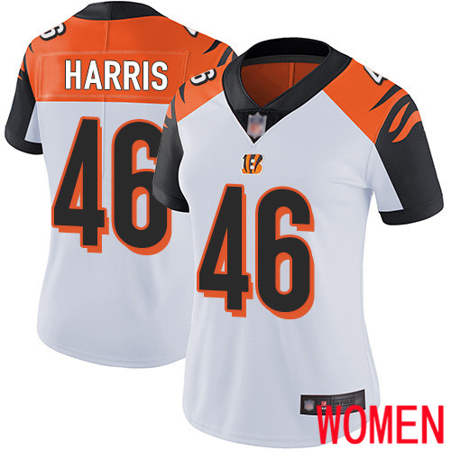 Cincinnati Bengals Limited White Women Clark Harris Road Jersey NFL Footballl #46 Vapor Untouchable